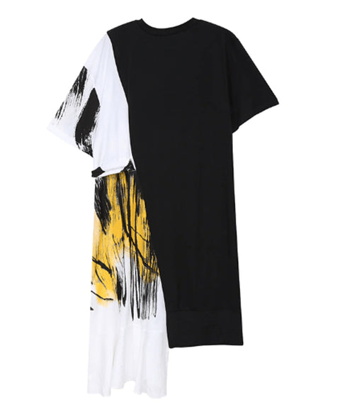 Split Abstract Art Dress